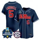 Ashton Lansdell Jersey #5 Ole Miss Rebels Softball 2025 World Series Stitched Navy