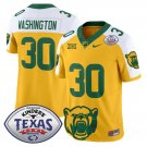 Bryson Washington Jersey #30 Baylor Bears 2024 Texas Bowl Football Gold Alternate