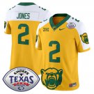 Matt Jones Jersey #2 Baylor Bears 2024 Texas Bowl Football Stitched Gold Alternate