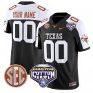 Custom Texas Longhorns Jersey Name, Number Cotton Bowl Patch Black Alternate