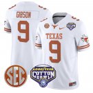 Jerrick Gibson Jersey #9 Texas Longhorns Cotton Bowl Patch Stitched White