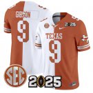Jerrick Gibson Jersey #9 Texas Longhorns 2025 CFP Final Patch Split