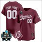 Custom Texas A&M College Baseball World Series Maroon Jersey &acirc;�� All Stitched