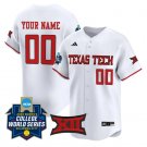 Custom Texas Tech Red Raiders Jersey Softball 2025 World Series Stitched White