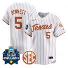 Kaydee Bennett Jersey #5 Texas Longhorns 2025 World Series Stitched Pinstripe