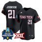 Alana Johnson Jersey #21 Texas Tech Softball 2025 World Series Stitched Black