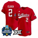 Demi Elder Jersey #2 Texas Tech Softball 2025 World Series Stitched Red