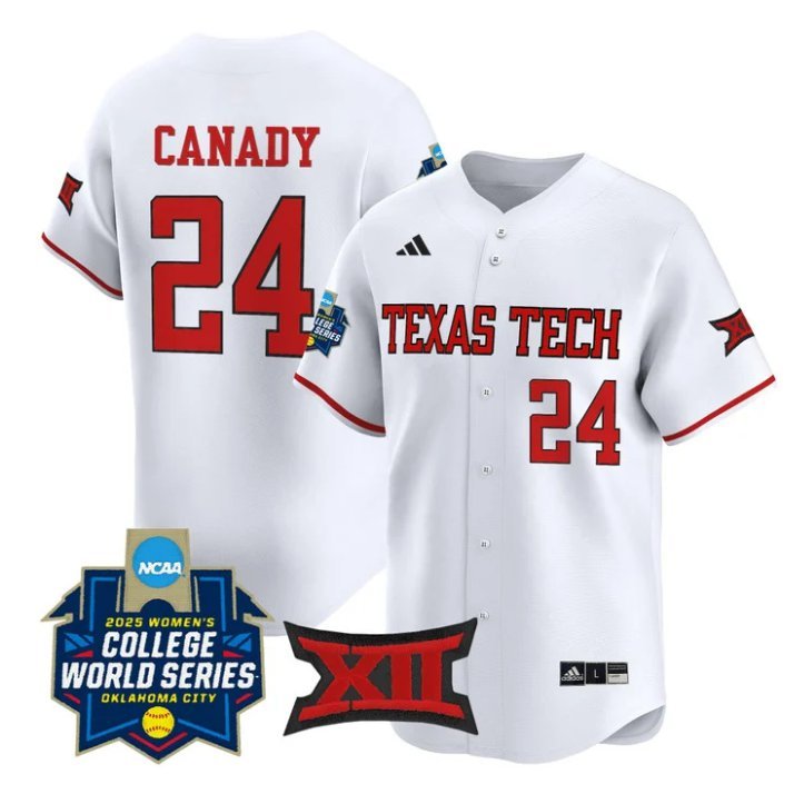 NiJaree Canady Jersey #24 Texas Tech Red Raiders 2025 World Series White