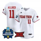 Lauren Allred Jersey #11 Texas Tech Red Raiders Softball 2025 World Series Stitched White