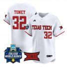 Hailey Toney Jersey #32 Texas Tech Red Raiders 2025 World Series Stitched White