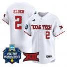 Demi Elder Jersey #2 Texas Tech Softball 2025 World Series Stitched White