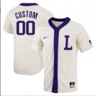 LSU Tigers College Baseball Stitched Jersey Natural White