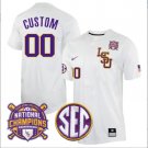 LSU Tigers Custom College Baseball Patch Stitched Jersey Natural Champions Patch