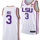 Justice Hill Jersey LSU Tigers College Basketball Limited White #3