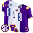 Malik Nabers Jersey #8 LSU Tiger Split Vapor Limited Football All Stitched
