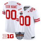 Custom Nebraska Cornhuskers Jersey 2025 Pinstripe Bowl Patch Football White
