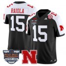 Dylan Raiola Jersey #15 Nebraska Cornhuskers 2025 Pinstripe Bowl Black Alternate