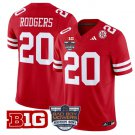 Johnny Rodgers Jersey #20 Nebraska Cornhuskers 2025 Pinstripe Bowl Scarlet
