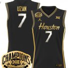Milos Uzan Jersey #7 Houston Cougar 2025 Big 12 Champions Black Gold