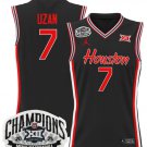 Milos Uzan Jersey #7 Houston Cougar 2025 Big 12 Champions Stitched Black