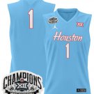 Team Jersey #1 Houston Cougar 2025 Big 12 Champions Stitched Blue