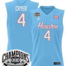 L.J. Cryer Jersey #4 Houston Cougar 2025 Big 12 Tournament Champions Blue