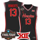 J'Wan Roberts Jersey #13 Houston Cougars 2025 Final Four Patch Stitched Black