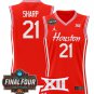Emanuel Sharp Jersey #21 Houston Cougars 2025 Final Four Patch Stitched Red