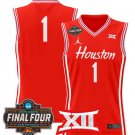 Team Jersey #1 Houston Cougars 2025 Final Four Patch Stitched Red