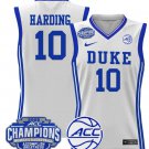 Lindsey Harding Jersey #10 Duke Blue Devils 2025 ACC Champions White