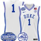 Team Jersey #1 Duke Blue Devils 2025 ACC Champions Stitched White