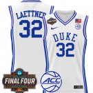 Christian Laettner Jersey #32 Duke Blue Devils 2025 Final Four Patch White