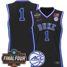 Team Jersey #1 Duke Blue Devils 2025 Final Four Patch Basketball Stitched Black