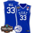 Grant Hill Jersey #33 Duke Blue Devils 2025 Final Four Patch Stitched Royal