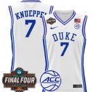 Kon Knueppel Jersey #7 Duke Blue Devils 2025 Final Four Patch Stitched White