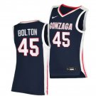 Men's #45 Rasir Bolton Jersey Gonzaga Bulldogs College Basketball Jerseys Navy