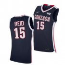 Men's #15 Efton Reid III Jersey Gonzaga Bulldogs College Basketball Jerseys Navy