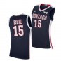 Men's #15 Efton Reid III Jersey Gonzaga Bulldogs College Basketball Jerseys Navy