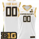 Custom Oregon Ducks Jersey 2024 Lightweight Basketball White Gold