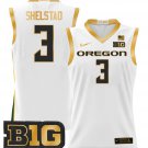 Jackson Shelstad Jersey #3 Oregon Ducks 2024 Lightweight Basketball White Gold