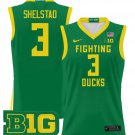 Jackson Shelstad Jersey #3 Oregon Ducks 2024 Lightweight Basketball Green