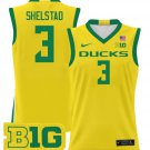 Jackson Shelstad Jersey #3 Oregon Ducks 2024 Lightweight Basketball Yellow