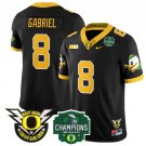 Dillon Gabriel Jersey #8 Oregon Ducks 2024 Big Ten Champions Football Black