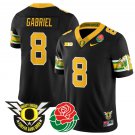Dillon Gabriel Jersey #8 Oregon Ducks 2024 Rose Bowl Patch Football Black