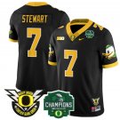 Evan Stewart Jersey #7 Oregon Ducks 2024 Big Ten Champions Football Black