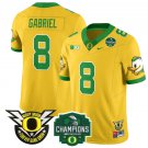 Dillon Gabriel Jersey #8 Oregon Ducks 2024 Big Ten Champions Football Yellow