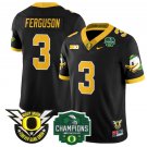 Terrance Ferguson Jersey #3 Oregon Ducks 2024 Big Ten Champions Football Black