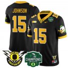 Tez Johnson Jersey #15 Oregon Ducks 2024 Big Ten Champions Football Black