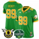 Jurrion Dickey Jersey #99 Oregon Ducks 2024 Big Ten Champions Football Green