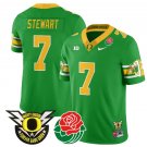 Evan Stewart Jersey #7 Oregon Ducks 2024 Rose Bowl Patch Football Green